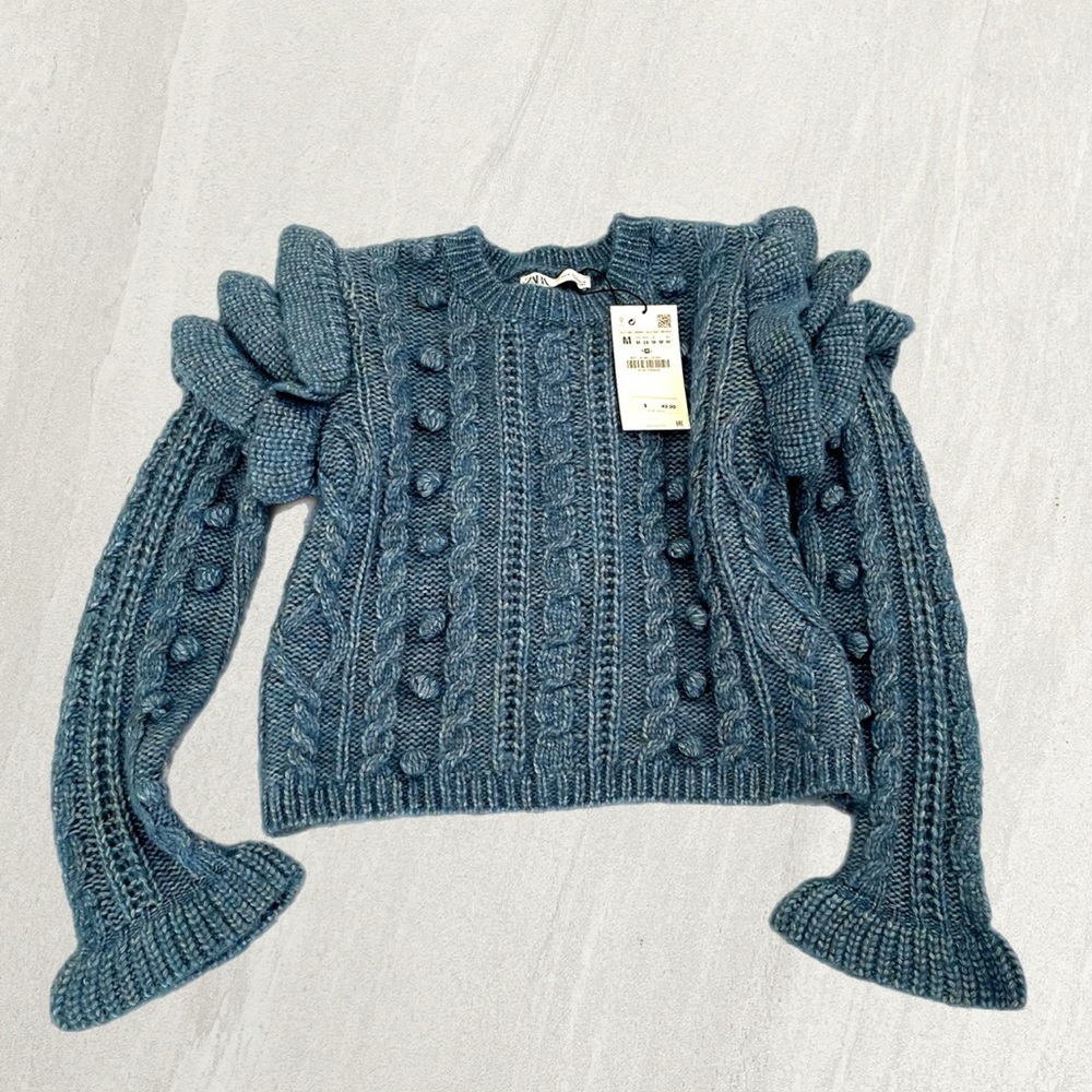 Zara sweater with Pompoms-NWT - Picture 6 of 6